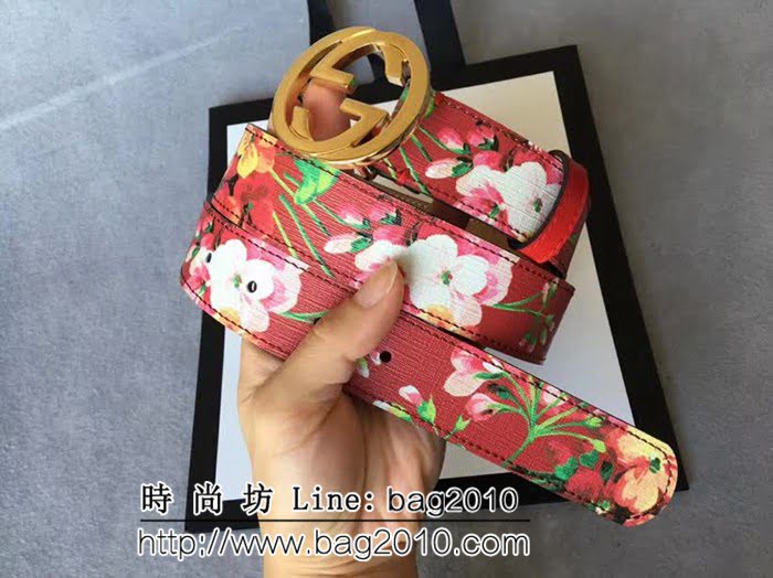 古馳CUCCI 高級人造革印花面料 款式新穎別致 高端大氣 奢華時尚女士皮帶 GHG1264